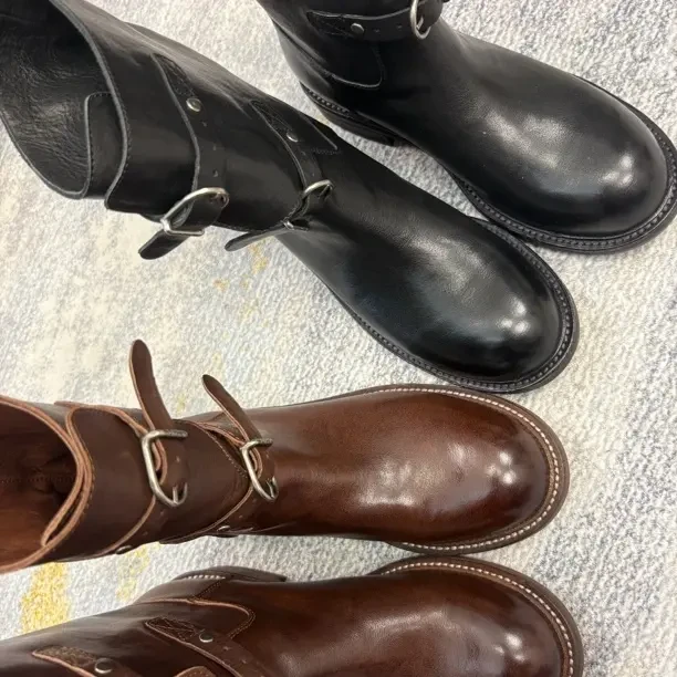 《奢定推荐》   布拉格短靴 重工水洗马皮真皮大底休闲短靴