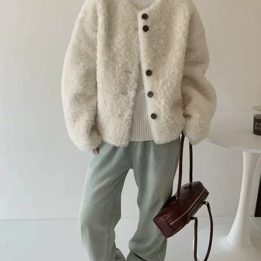 28336欧货高货加绒加厚鹿皮绒小个子软糯秋冬女外套6673衣长58