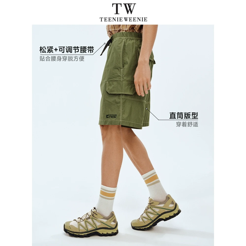 TeenieWeenie小熊男装防晒短裤2025年春夏新款山系户外休闲工装裤