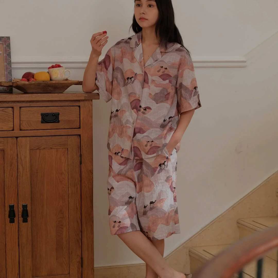 《蟲子姐姐专属》朵朵可可女 251-105 夏季家居服短袖睡衣女士套装