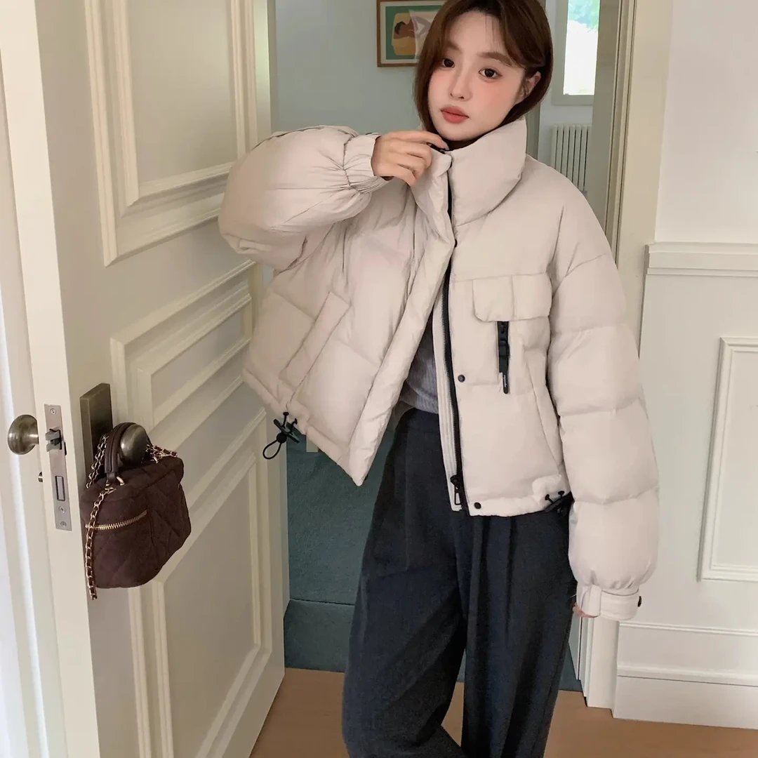短款立领羽绒服女2025冬季新款韩版时尚小个子面包服保暖外套