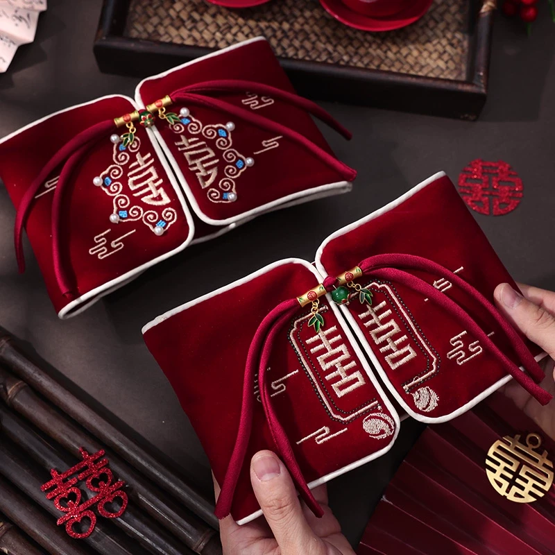 改口费红包结婚敬茶万元布艺喜包2025新款订婚高档红包袋利是封