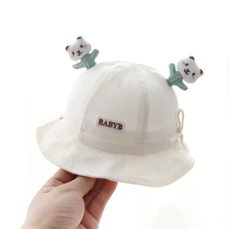 婴儿帽子春秋款遮阳帽小月龄宝宝渔夫帽4一12月新生儿防晒帽3秋冬