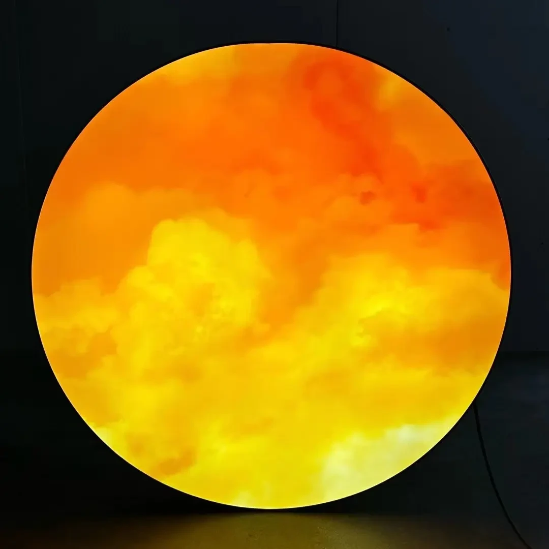 大半圆网红落日灯箱 露营景点打卡 月球灯箱  夕阳创意灯 氛围灯
