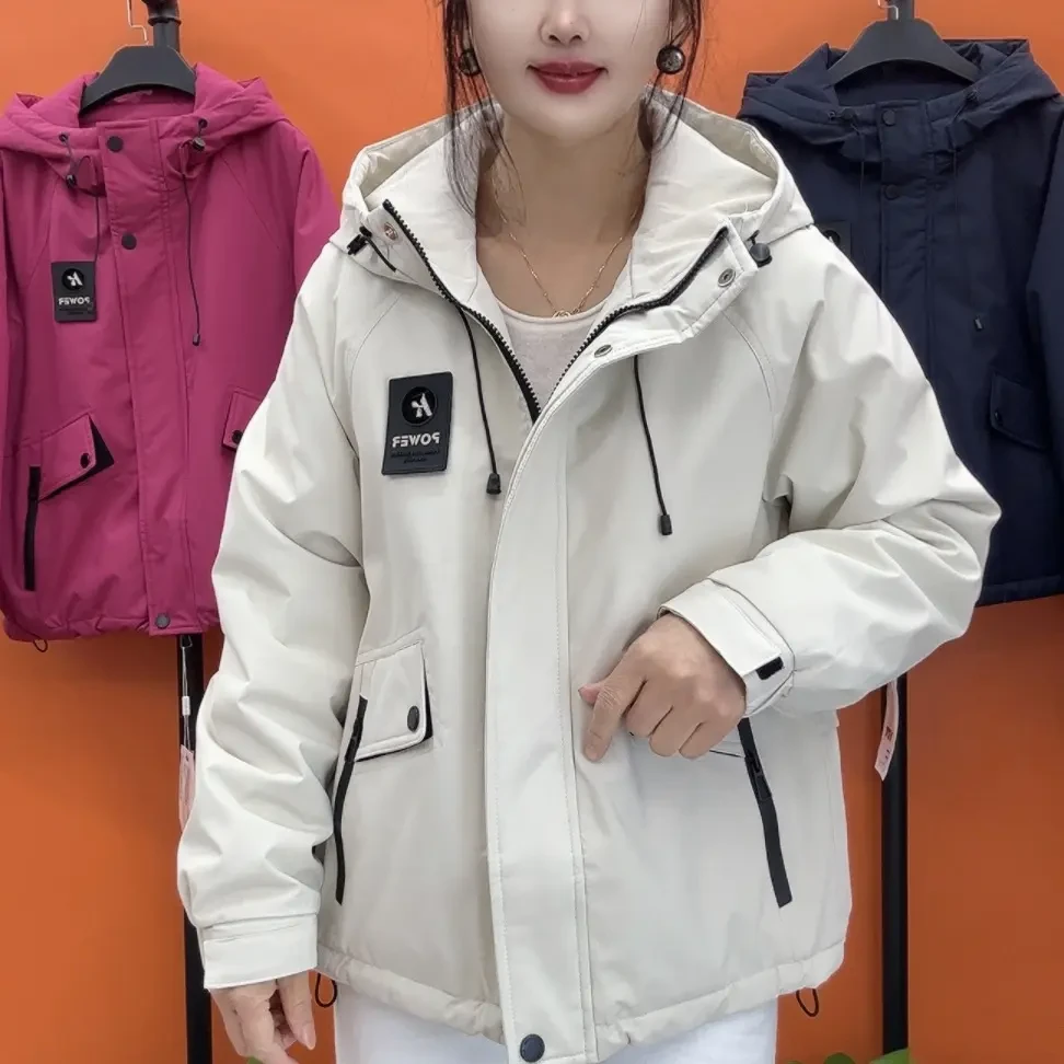 902新款加棉加厚保暖冬季休闲百搭外套