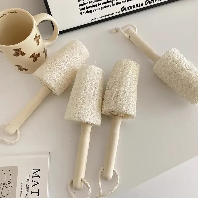 木柄丝瓜络去污杯刷死角去污刷不沾油洗杯刷子简约环保可折叠刷子