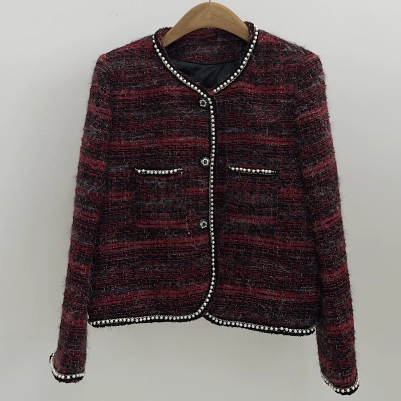 【圆圆高货】红色羽绒小香风外套 36275