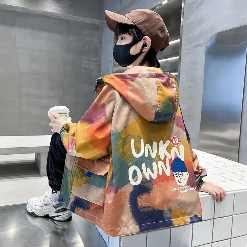 儿童装男童春装外套2025新款中大童春秋款男孩春季加绒风衣秋冬潮