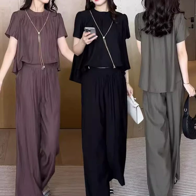 女士夏季套装2025新款洋气质减龄穿搭一整套休闲时尚巨显瘦两件套