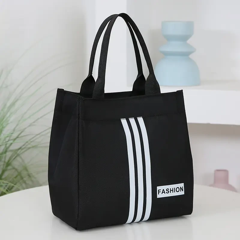 2025春季款时尚手提包便携式带饭便当包大容量手拎包简约收纳包LX