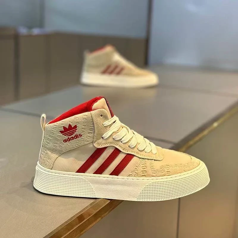 【Npkp&Victorit官方正品】潮牌高帮板鞋潮流三道杠时尚软底休闲鞋
