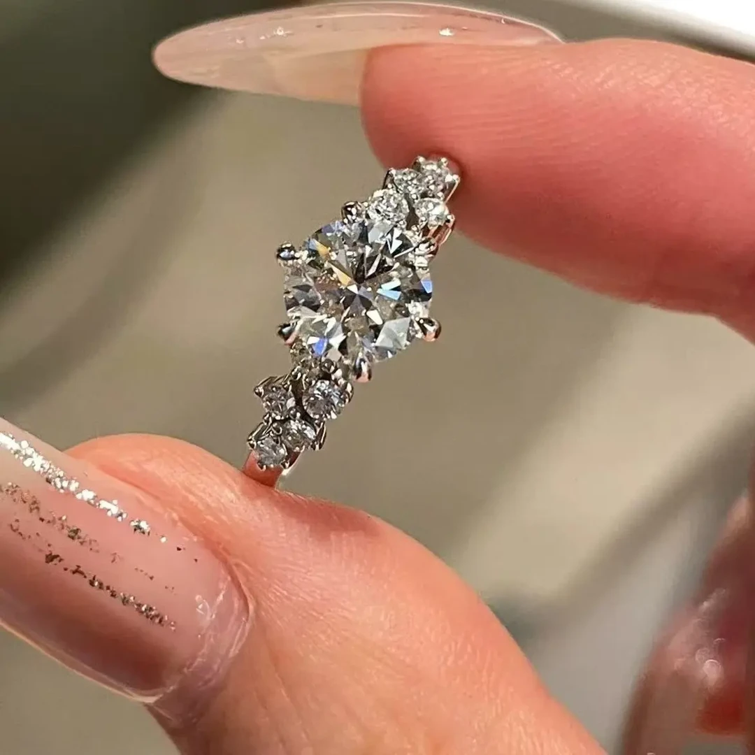 非金属莫桑石戒指 柏林情书气质高端设计时尚简约百搭女士饰品