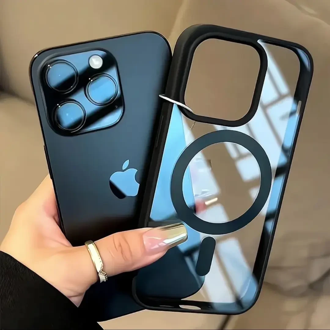 适用高级不发黄透明磁吸苹果16/15promax手机壳iPhone13男14纯色