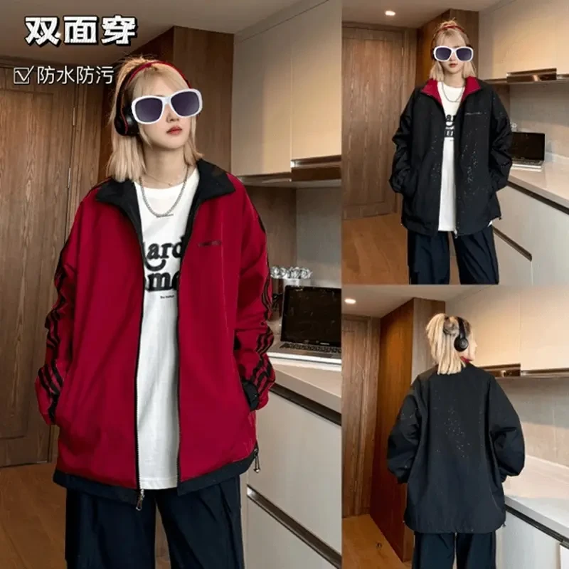 【24小时发货+男女同款+星空双面穿】春秋外套潮流夹克情侣百搭宽松