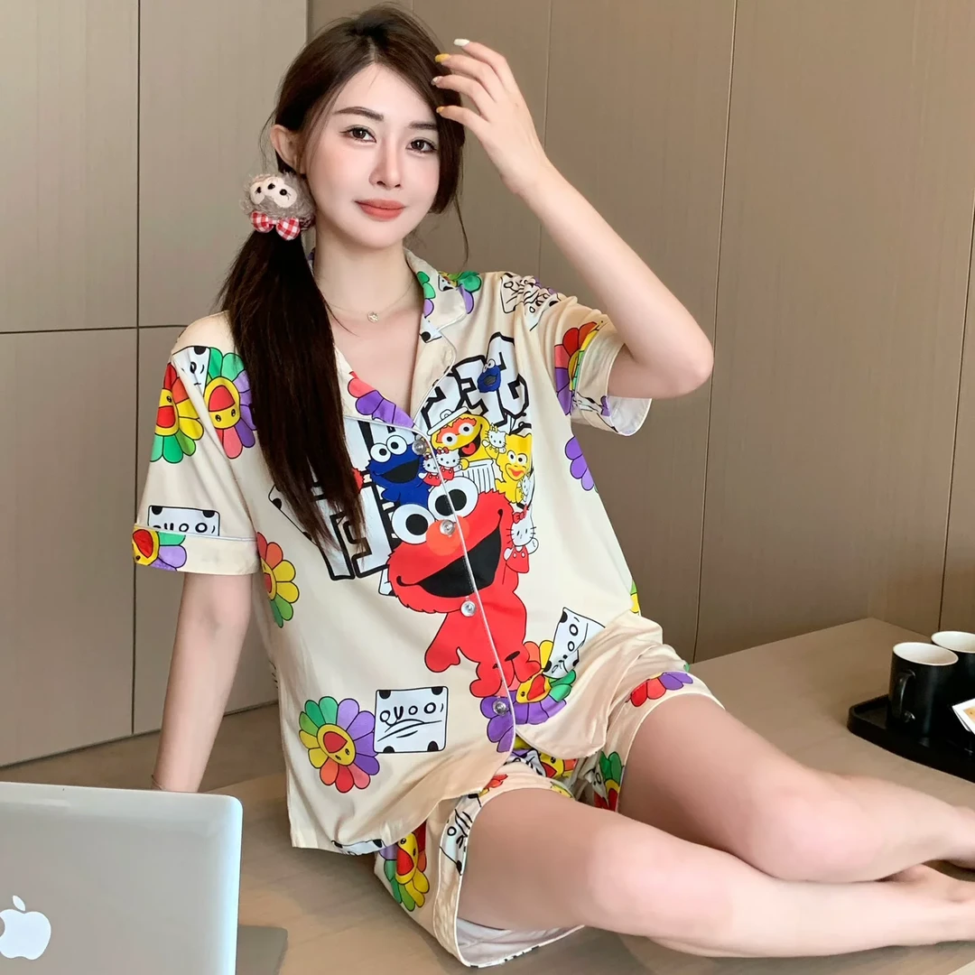 【太阳花三件套】夏季薄款睡衣家居服套装小众潮牌设计可外穿