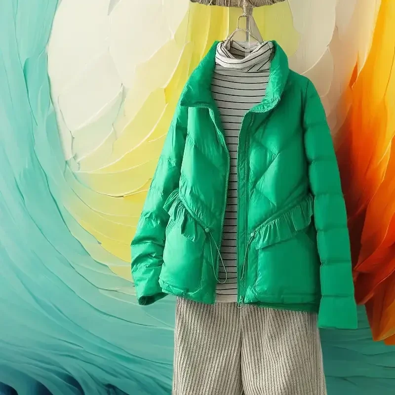 品牌正品中老年冬装冬季外套新款短款冬季小个子宽松立领外套爆款