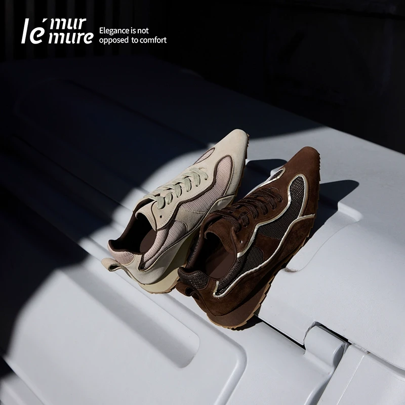 Le' Murmure “都市脉动”街头时髦 复古尖头网眼拼接设计 综训鞋zb