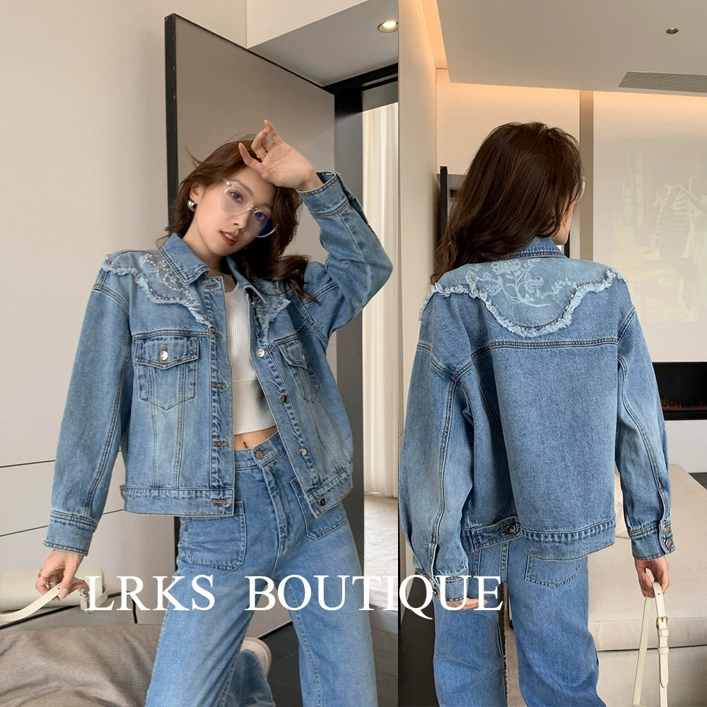 烈儿LRKS 「D家牛仔」高棉重工刺绣钉珠时尚牛仔外套WTO191