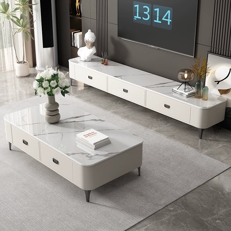 【不单卖】岩板茶几客厅家用新款现代简约落地茶几电视柜组合868