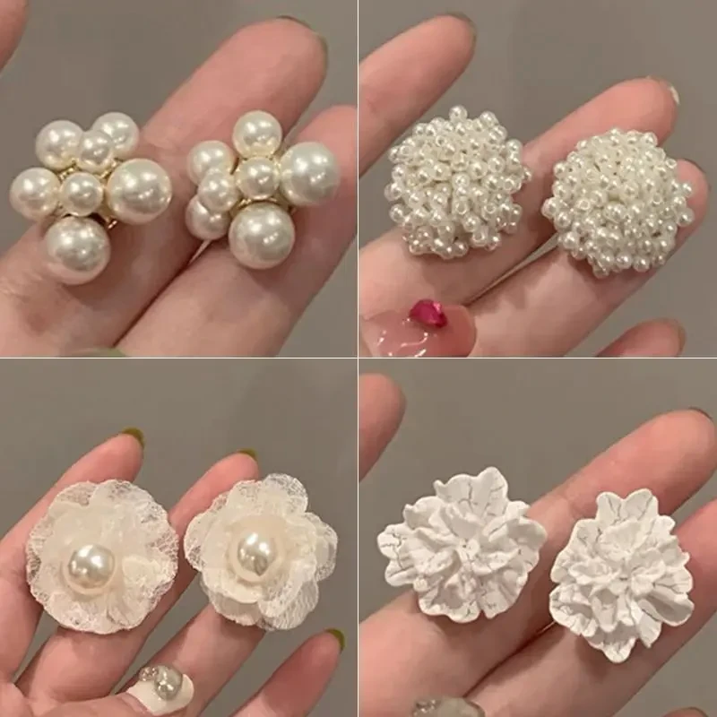 法式高级感花朵耳环女2025新款潮小众轻奢设计感百搭耳坠气质耳饰