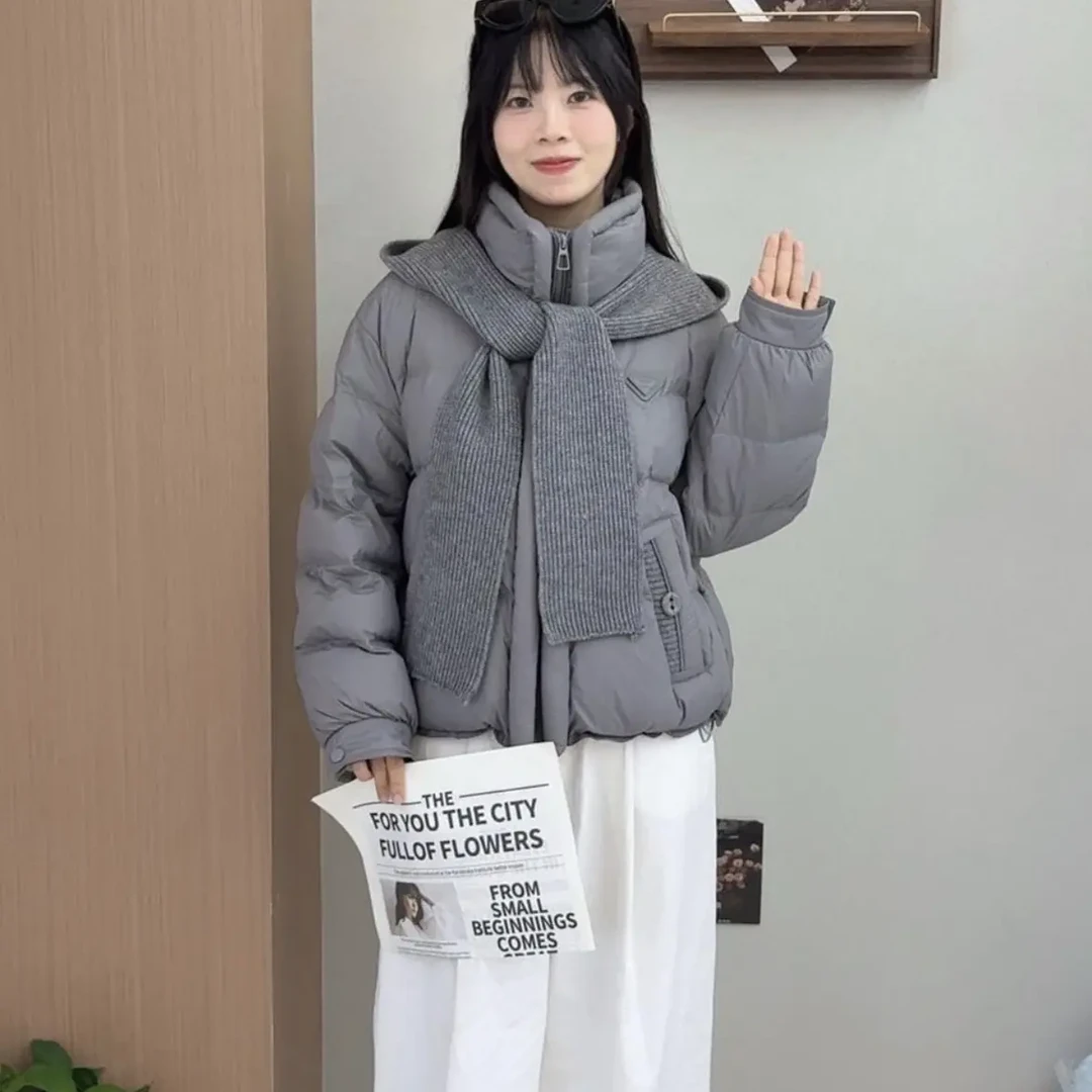 短款女长袖可拆卸清新防风纯色冬季时尚潮流