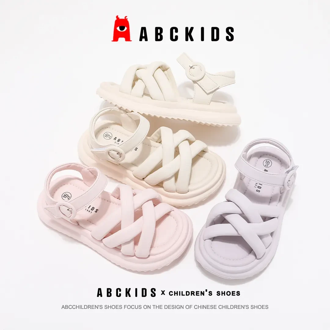 Abckids儿童凉鞋女童沙滩鞋时尚百搭软底休闲凉鞋SY523603232AX