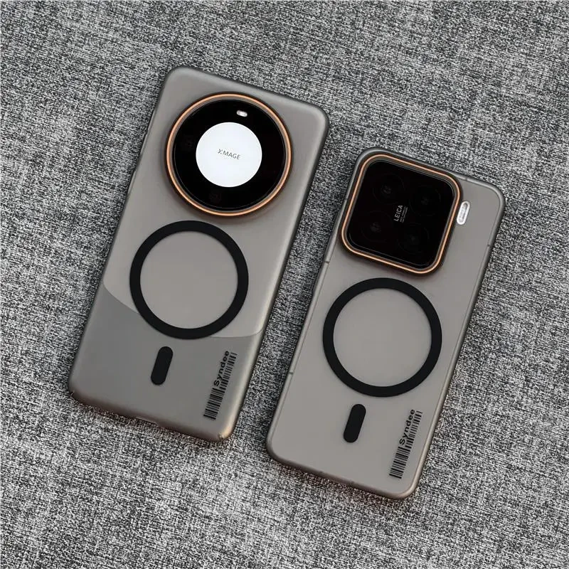 适用于华为mate60Pro磁吸pura70小米15手机壳p60超薄14柔砂肤感