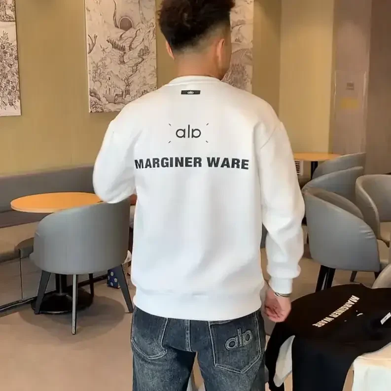 新款轻奢高街休闲男士字母印花卫衣爆款百搭潮流痞帅个性日常上衣