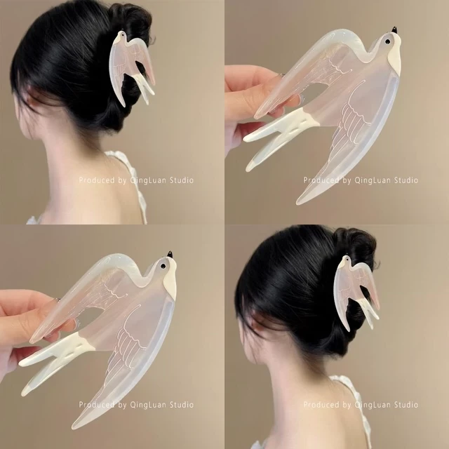 温柔春燕~早春醋酸燕子抓夹女高级感2025新款可爱古风旅行鲨鱼夹