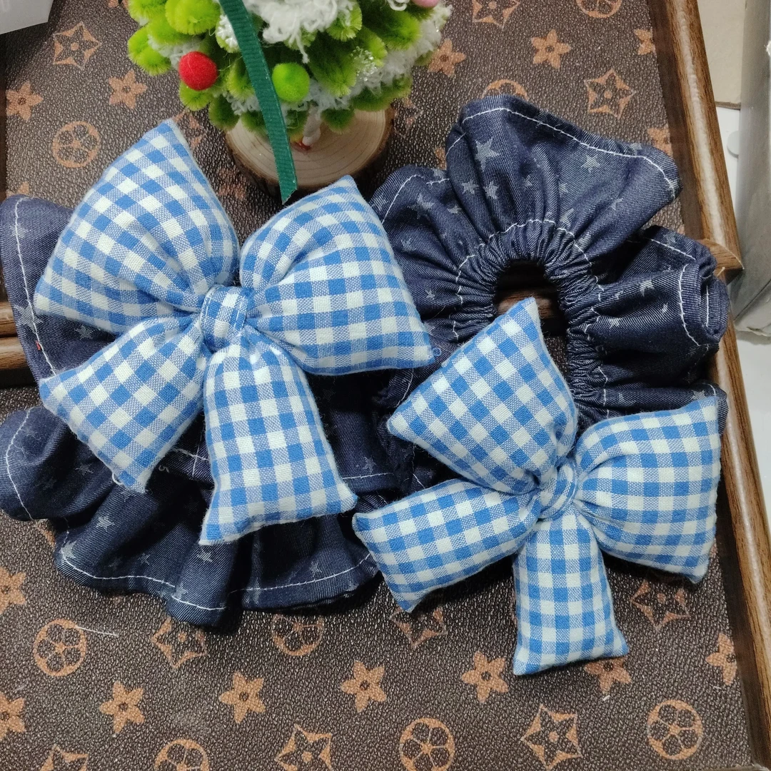 蝴蝶结大肠发圈女高级感扎发（手工发圈满25包邮，偏远地区不包邮）