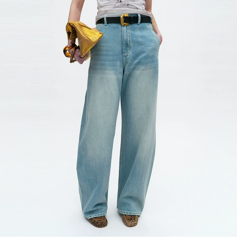 【JACQUES WEI】noundnound复古做旧水洗弯刀牛仔休闲裤25春夏新款