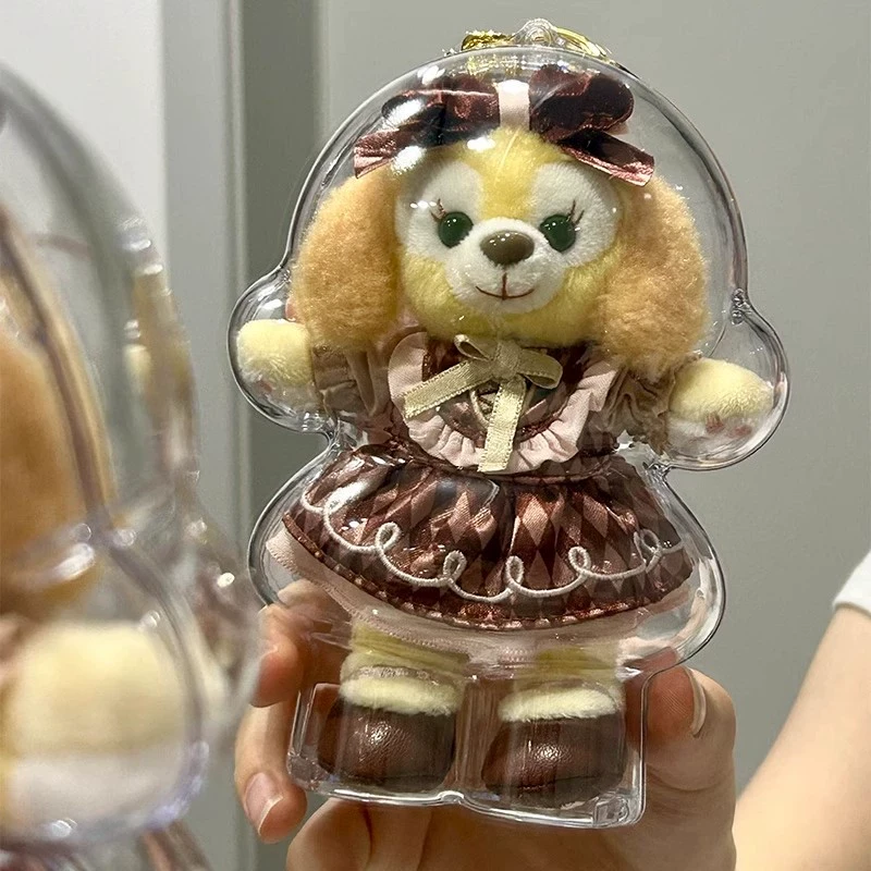 迪士尼搪胶挂保护套玲娜贝儿星黛露娃娃挂件玩偶壳透明防尘收纳罩