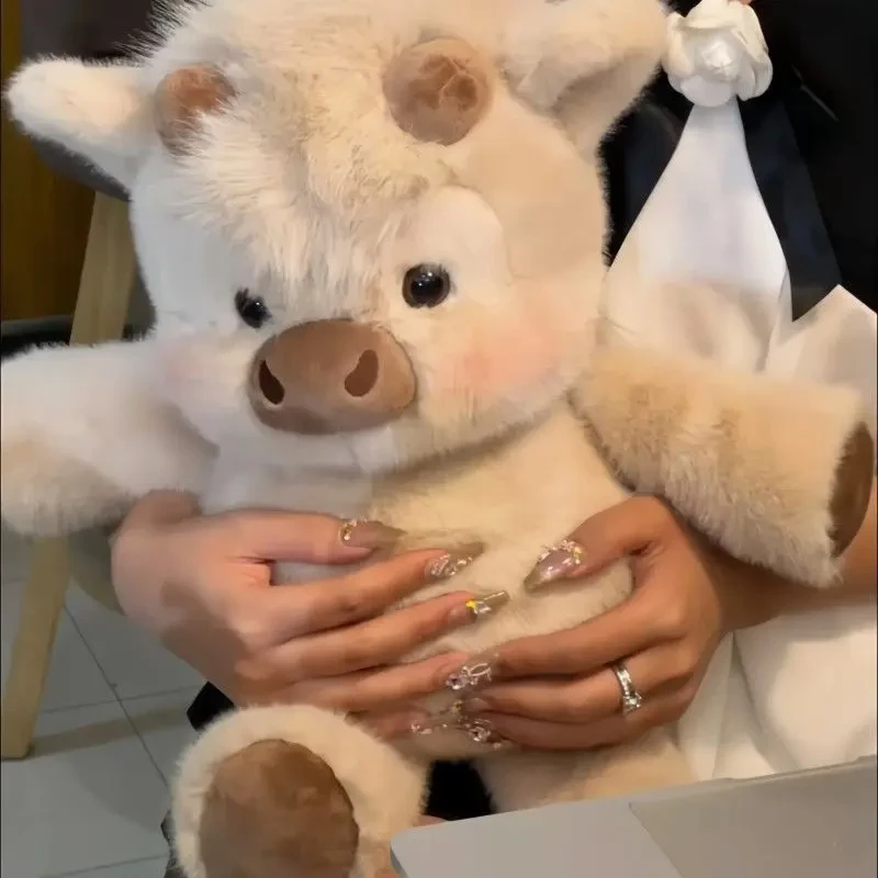 苏高地超萌牛玩偶幼崽可爱毛绒玩具公仔牛牛玩偶高品质毛绒公仔qt