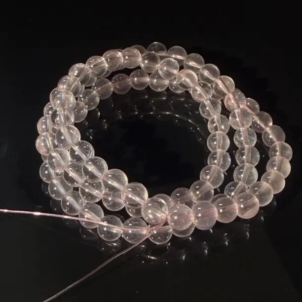 天然冰透星光冰橘粉素圈手链，多样性发货，默认微瑕，完美主义慎拍