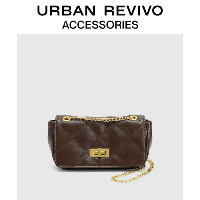URBAN REVIVO2025春季新款女士小香新年战袍斜挎包UAWB50031