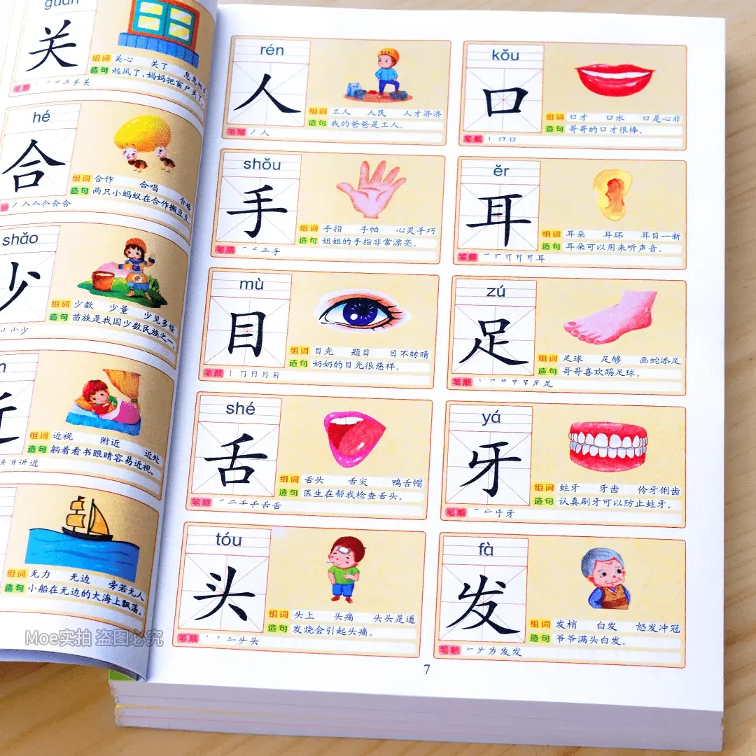 识字大全幼儿园学前汉字启蒙早教认字神器儿童看图入门识字大王书