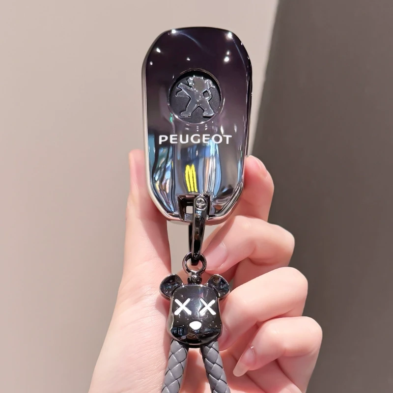 东风标致钥匙套308 301 408 308s汽车3008壳2008标志508包扣男女