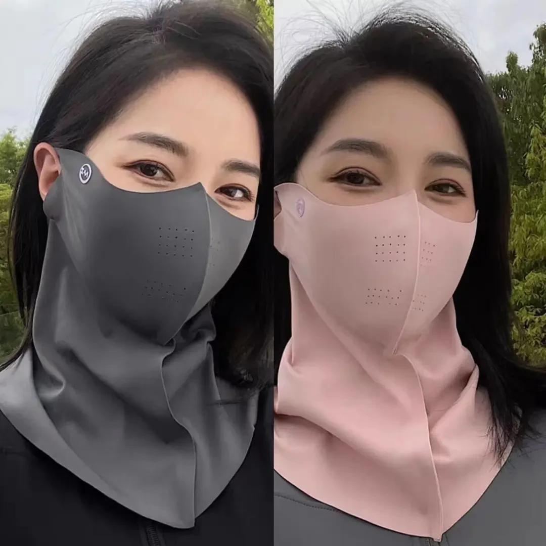 防晒遮阳护眼面罩护颈防紫外线女脸基尼开车薄款冰丝面罩网红新款