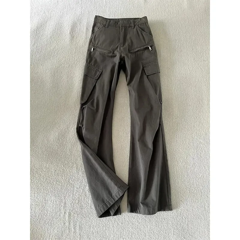 cleanfit深灰色伐木工装裤男款春秋季潮牌美式高街裤子直筒微喇裤