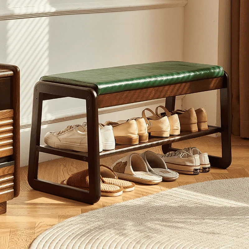 【很实用晨夕换鞋凳】实木门口软包坐垫穿鞋凳入户凳鞋柜一体