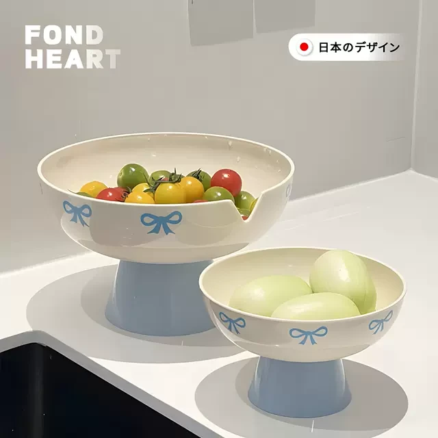 水果放进去都变高级了！果盘沥水盘多巴胺元气轻奢风新款摆放盘