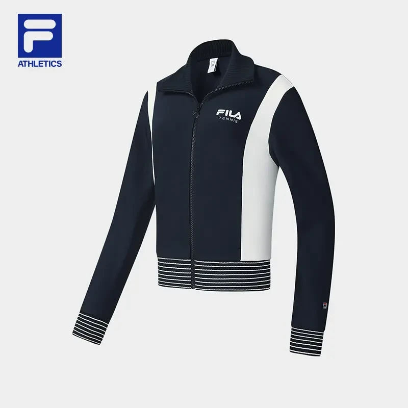 FILA斐乐冬季新款【摇粒绒保暖】女款休闲针织长袖外套A11W513508F