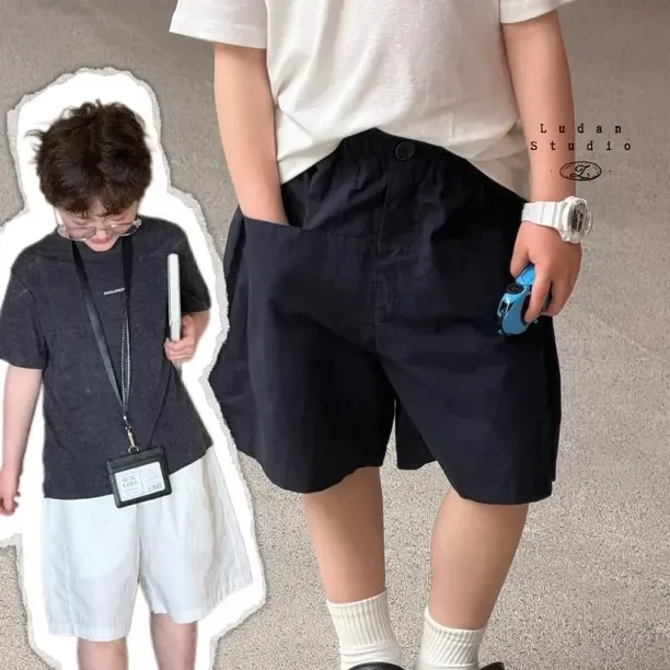 【夏上新】卤蛋童装·迷雾光影/韩短裤宽松休闲五分裤男女童A2622