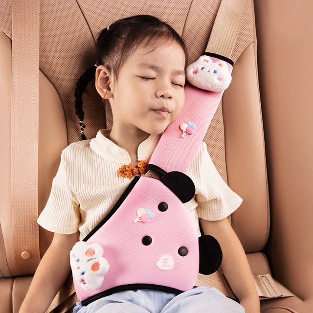 汽车儿童安带调节固定器宝宝简易座椅辅助带限位器护肩套防勒脖新