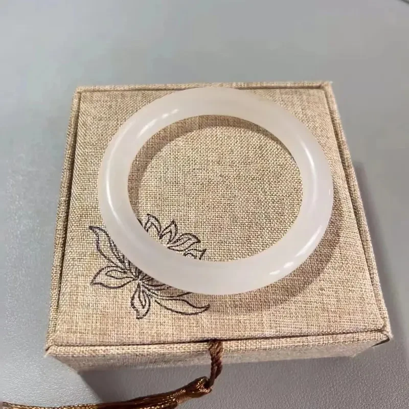 正品时尚汉白纯白正圈女款送礼带礼品盒-3