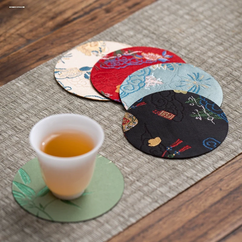 茶托中式杯垫防烫隔热垫时尚美观易清洗方便柔软传统朴素舒适圆形