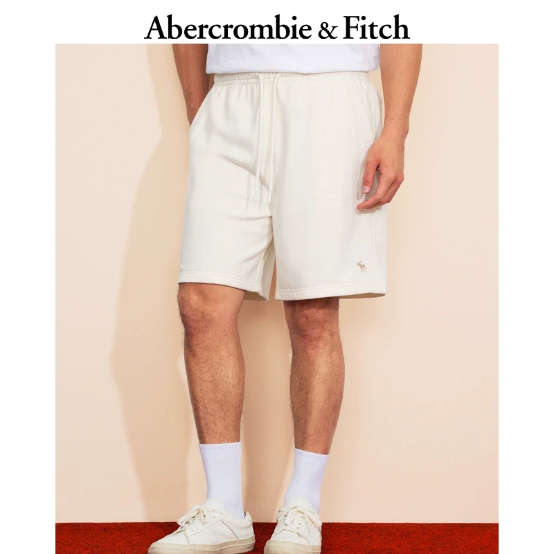 AF经典小麋鹿图案男装25夏季美式毛圈布运动卫裤短裤128-5077