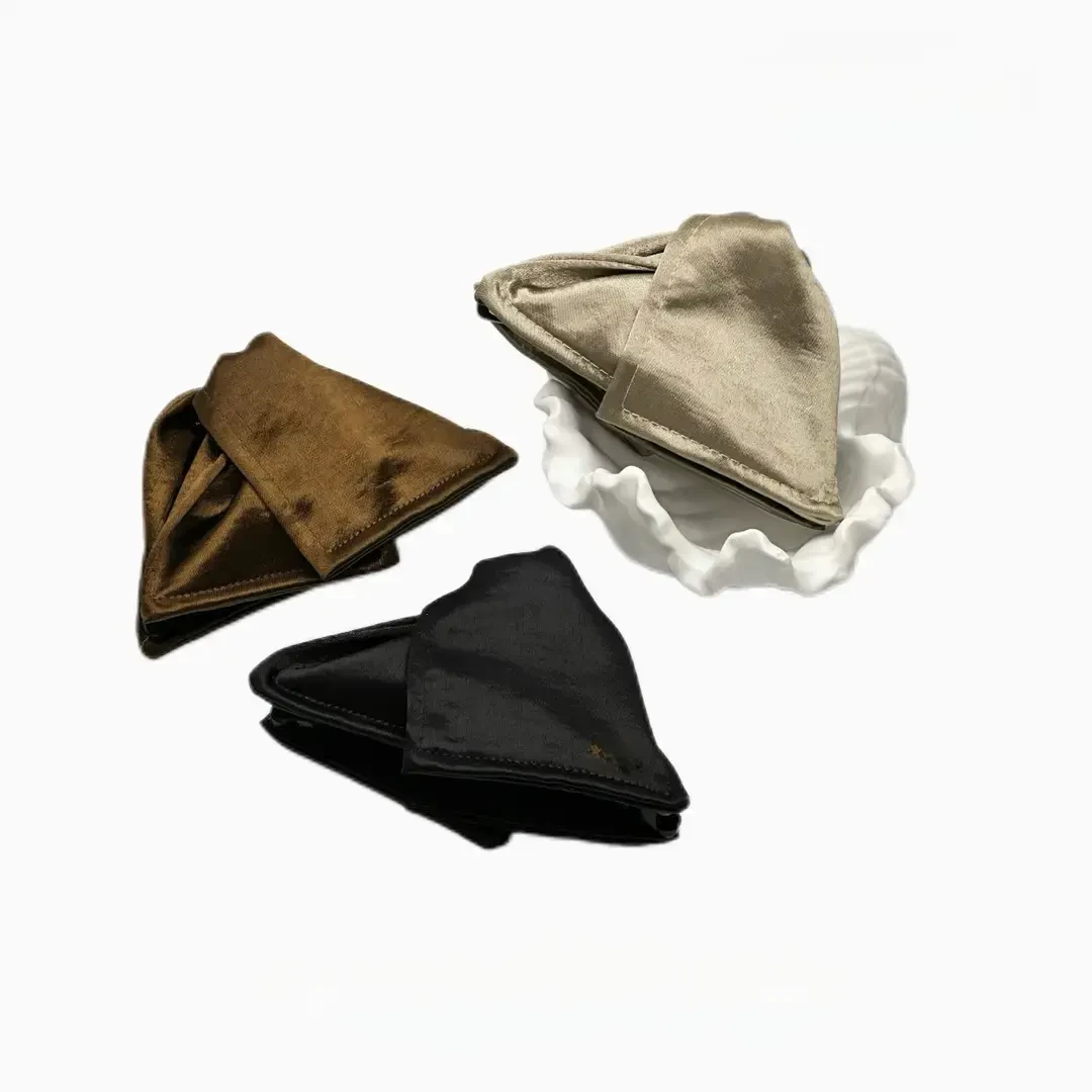 o缎面贝壳三角抓夹鲨鱼夹高级感气质后脑勺发夹发饰时尚黑色头饰