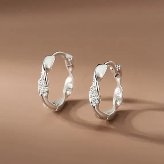足银耳饰 999纯银莫比乌斯耳环2025新款爆款耳钉轻奢百搭简约耳饰