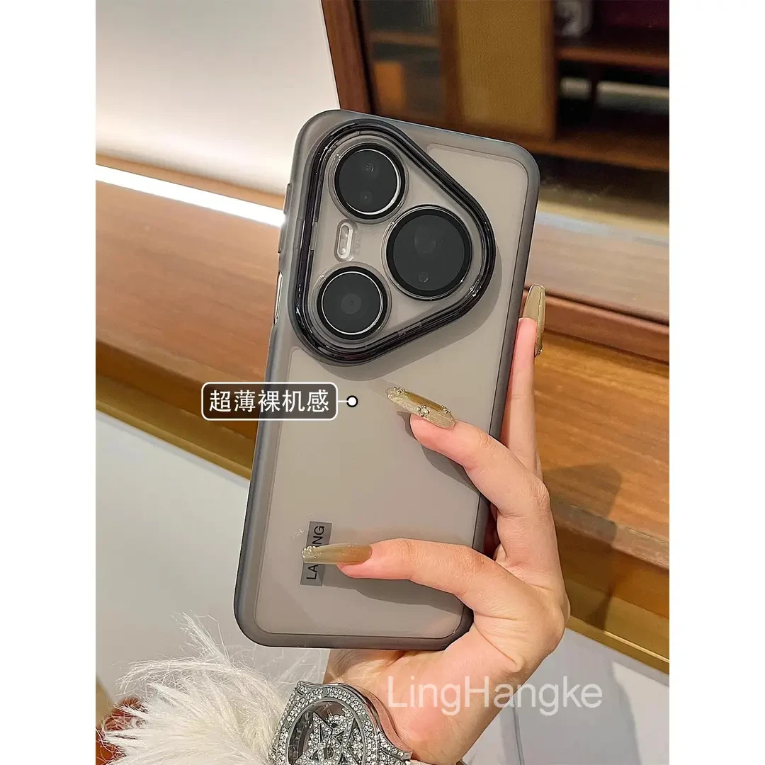 极简自带镜头膜防滑透明适用华为pura80手机壳百搭80pro防摔ultra